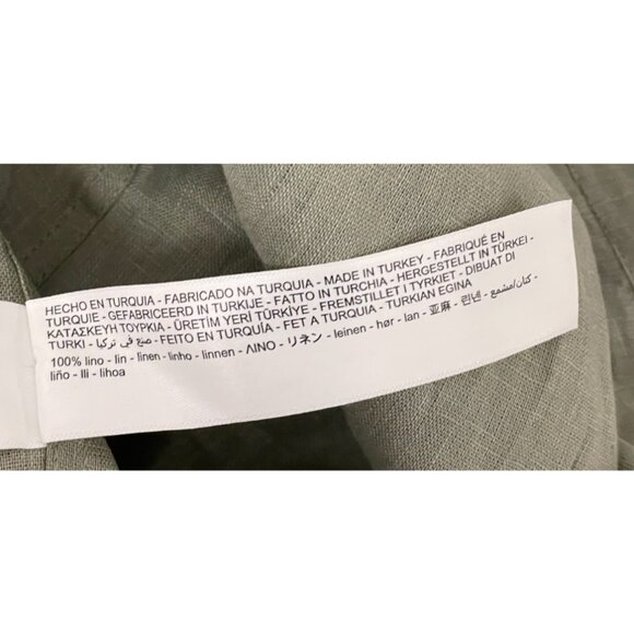 Massimo Dutti Studio Mens Dress Shirt Linen XL Green Gray 8411/840 NWT - Picture 9 of 14